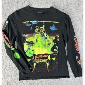 A Nightmare On Elm Street AOP All Over Print Long Sleeve Bold Graphic T-Shirt M